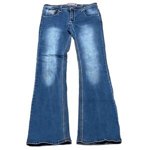 Cowgirl Hard Ware Embroidered & Studded Pockets Size 14